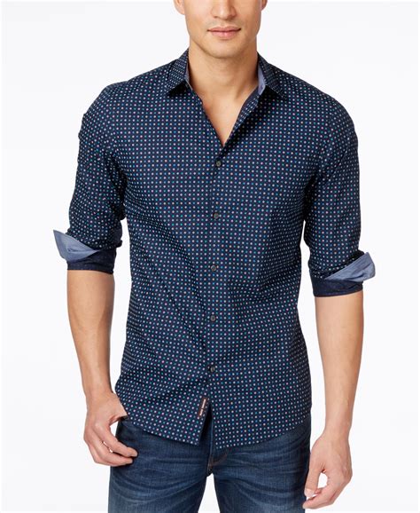 michael kors men's long sleeve linen shirt|michael kors long sleeve shirts.